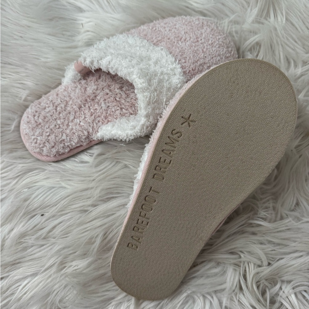 Barefoot Dreams CozyChic® Women's Malibu Slipper Pink & White - Picture 2 of 6